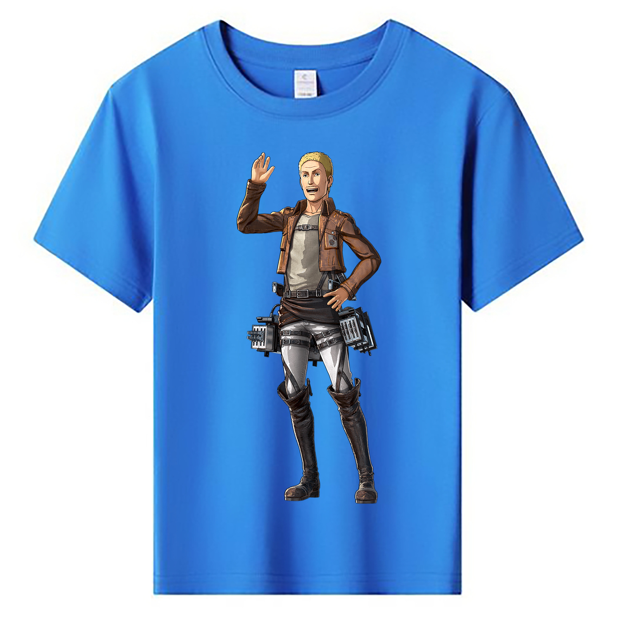 （画像用） 進撃の巨人 ハンネス Attack on Titan Hannes 綿100％キッズTシャツ（フロントプリント）